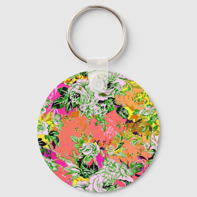 Chaveiro Flores de abstrato (Frente)