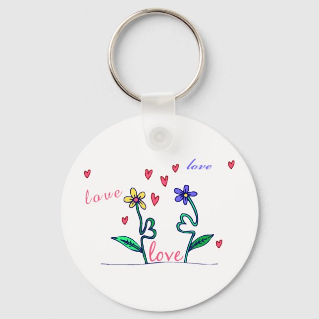 Chaveiro Flores de Amor (Frente)