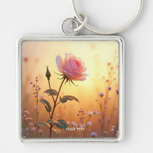 Chaveiro Flores de Campo de Rosa Fantasy