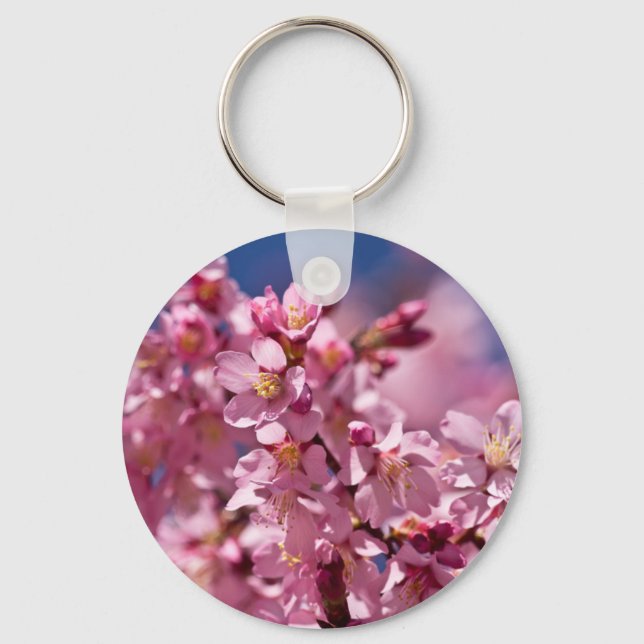 Chaveiro Flores de Cerejeira Sakura Beijadas pela Luz do So (Frente)