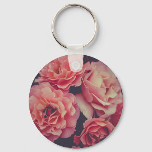 Chaveiro Flores de Cravos Rosa