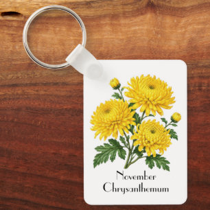 Chaveiro Flores de Crisântemo de Novembro