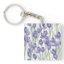 Flores de Crocus Aquarela