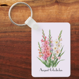 Chaveiro Flores de Gladíolo de Agosto