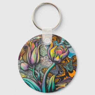 Chaveiro Flores de Mandala