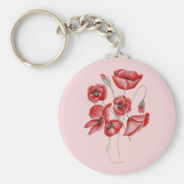 Chaveiro Flores de Papoila