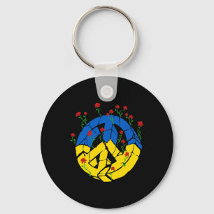 Chaveiro Flores de Paz da Bandeira da Ucrânia