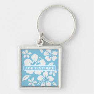 Chaveiro Flores de Praia Azul Tropicais