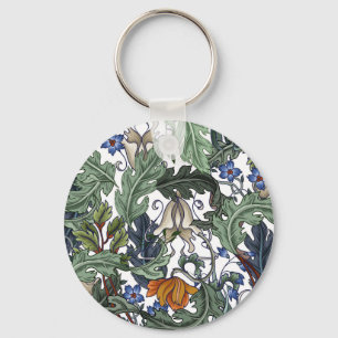 Chaveiro Flores, deco de arte, moderno, sem costura.