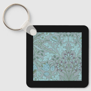 Chaveiro Flores Decorativas Azul Pastel