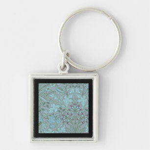 Chaveiro Flores Decorativas Azul Pastel