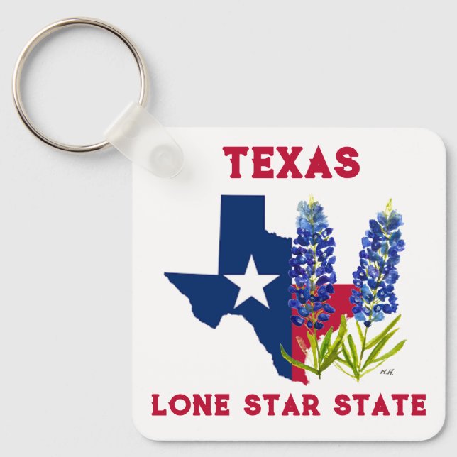 Chaveiro Flores do Estado do Texas Lupine Lone Star K (Frente)