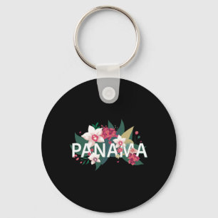 Chaveiro Flores do Panamá - Boho Minimalista Estilo Vintage