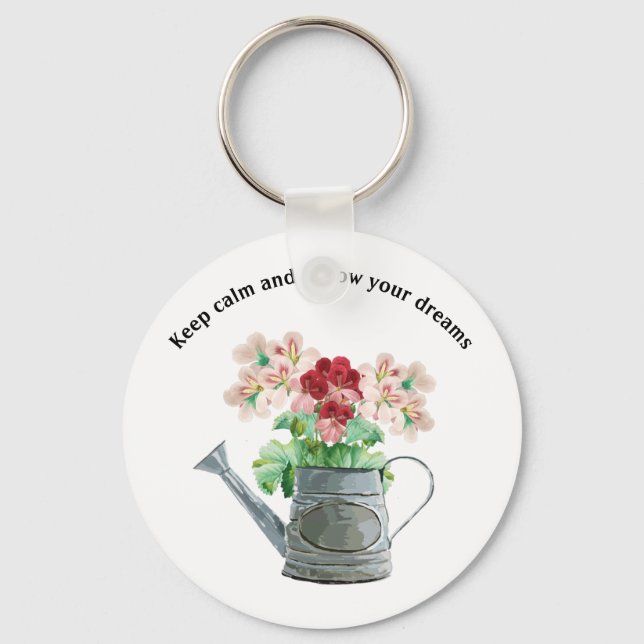 Chaveiro flores e fundo elegante (Frente)