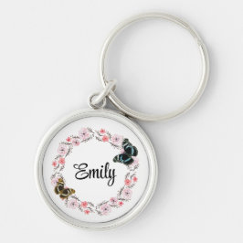 Chaveiro flores e fundo elegante