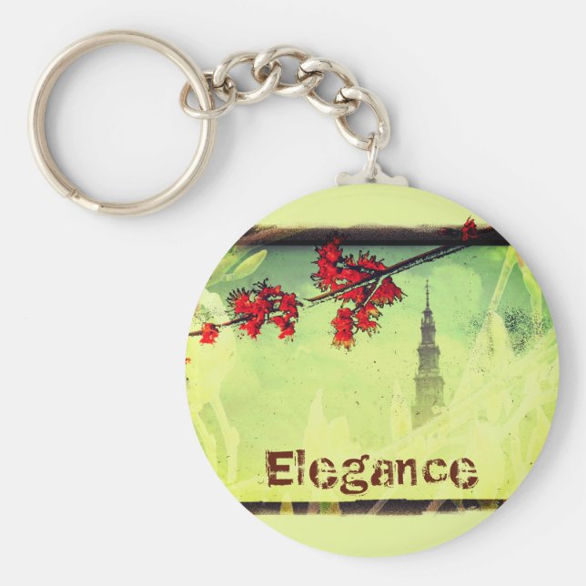 Chaveiro Flores e torre Elegance Mapple (Frente)