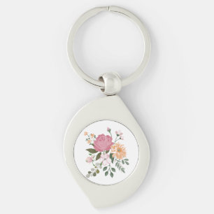 Chaveiro Flores em aquarela 