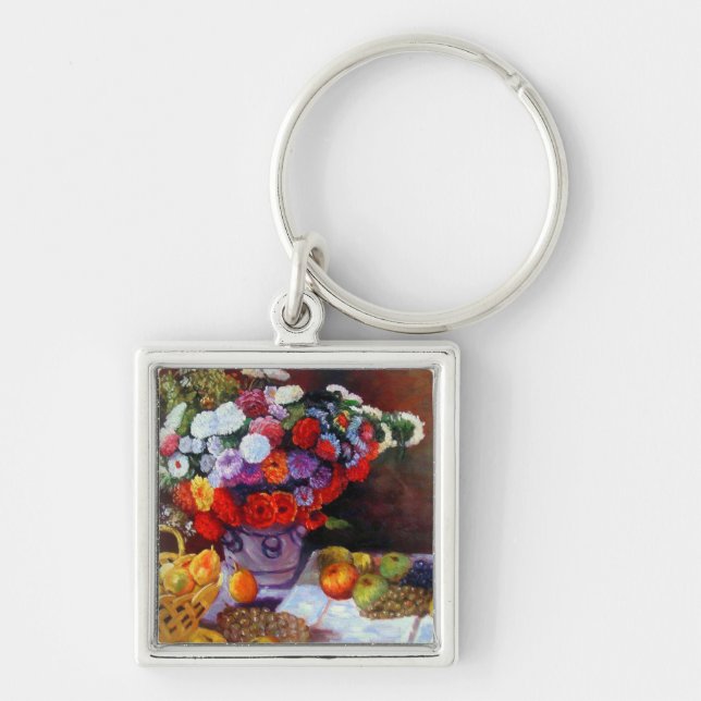 Chaveiro Flores Monet e Frutas (Frente)
