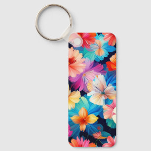 Chaveiro Flores Multicoloridas Florais Padrão-37566