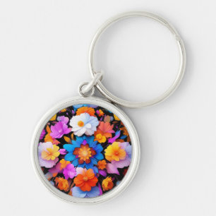 Chaveiro Flores Multicoloridas Padrão-68577