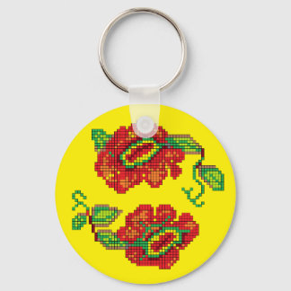 Chaveiro Flores Para A Minha Bela II - Quadrinhos Amarelos.