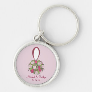Chaveiro Flores para casamentos Personalizado Rose Bouquet