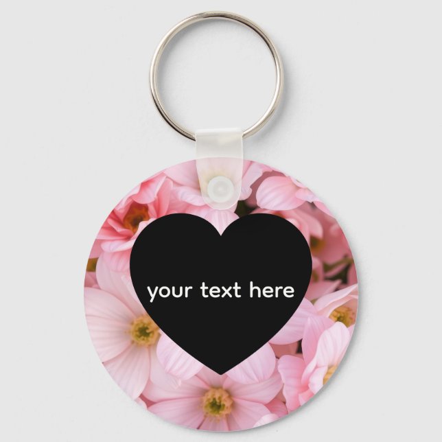 Chaveiro flores personalizadas (Frente)