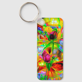 Chaveiro Flores Psicodélicas abstrato
