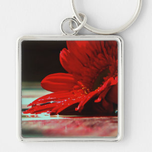 Chaveiro Flores Red Daisy Gerbera