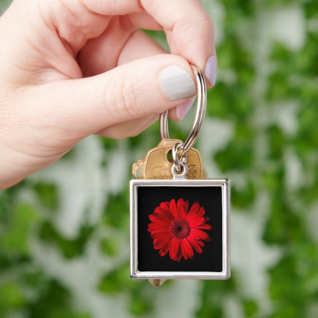 Chaveiro Flores | Red Gerbera Daisy (Mão)