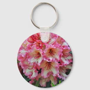 Chaveiro Flores rododendríticas, de cor rosa e branca