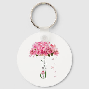 Chaveiro Flores Rosa Frota Fita Brisa Luta de Consciência d