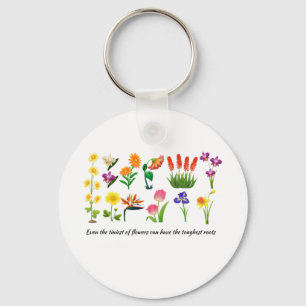 Chaveiro Flores Selvagens Mulheres e raparigas Florais