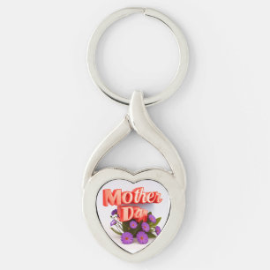 Chaveiro Flores silvestres coloridas para o Dia das Mães