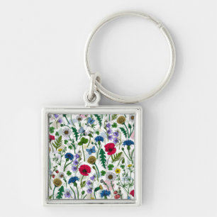 Chaveiro Flores silvestres em branco
