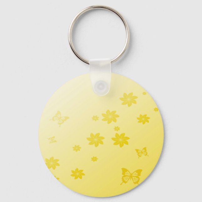 Chaveiro Flores Sunshine em Borboletas (Frente)