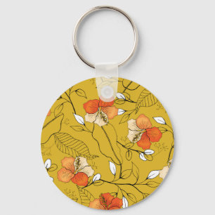 Chaveiro Flores Tropicais Saem: Papel de Parede Exótico.