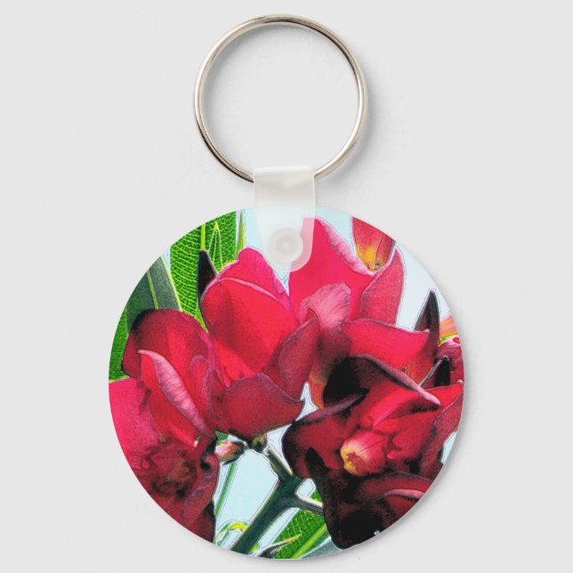 Chaveiro Flores Vermelhas (Frente)