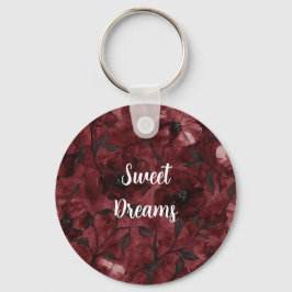 Chaveiro Flores Vermelhas Burgundy