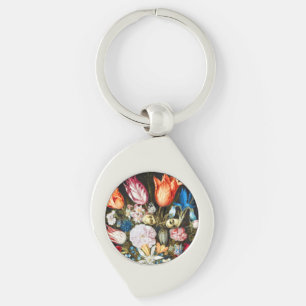 Chaveiro Flores Vintage em um Vidro por Ambrosius Bosschaer