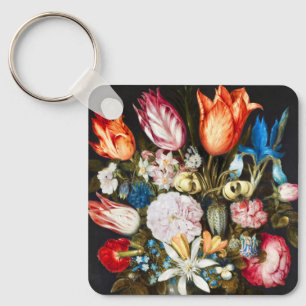 Chaveiro Flores Vintage em um Vidro por Ambrosius Bosschaer