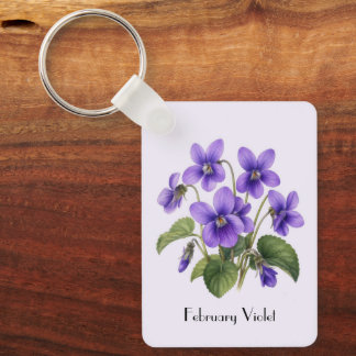 Chaveiro Flores Violetas de Fevereiro