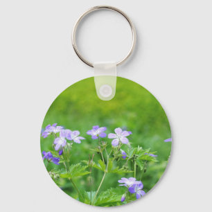 Chaveiro Flores violetas no campo