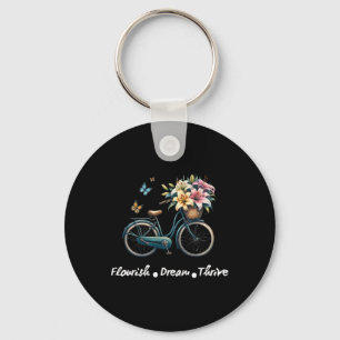 Chaveiro Florescer Sonho Prosperar Floral Bike Sutil 8647 T