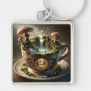 Chaveiro Floresta de Cogumelos Fantasy Cute Cup
