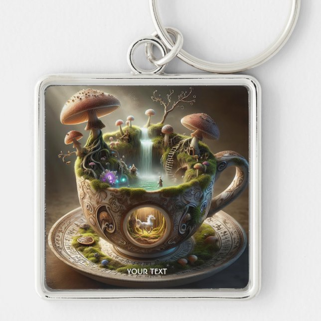 Chaveiro Floresta de Cogumelos Fantasy Cute Cup (Frente)