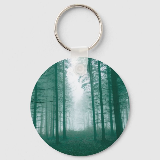 Chaveiro Floresta fantasma com neblina em verde (Frente)
