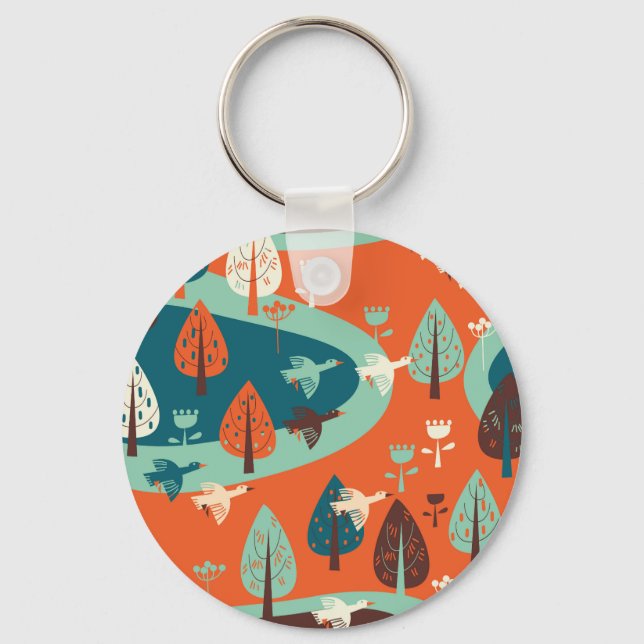 Chaveiro Floresta Gesa: Cena Natureza da Vintagem (Frente)