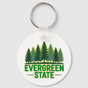 Chaveiro Floresta Natural Estética de Washington Evergreen