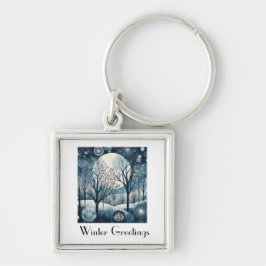 Chaveiro Floresta Nórdica Moonliada, personalizável